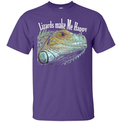 Reptiles Lovers T-shirt Lizards Make Me Happy Purple