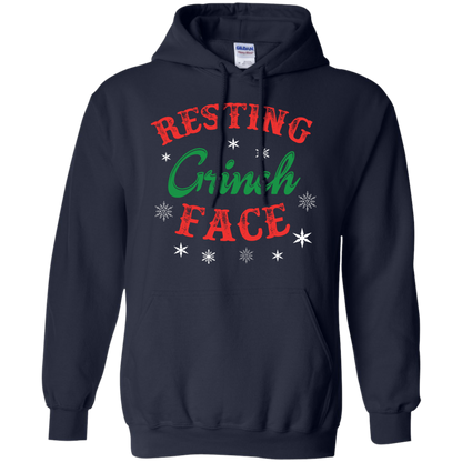 Christmas T-Shirt Resting Grinch Face Navy