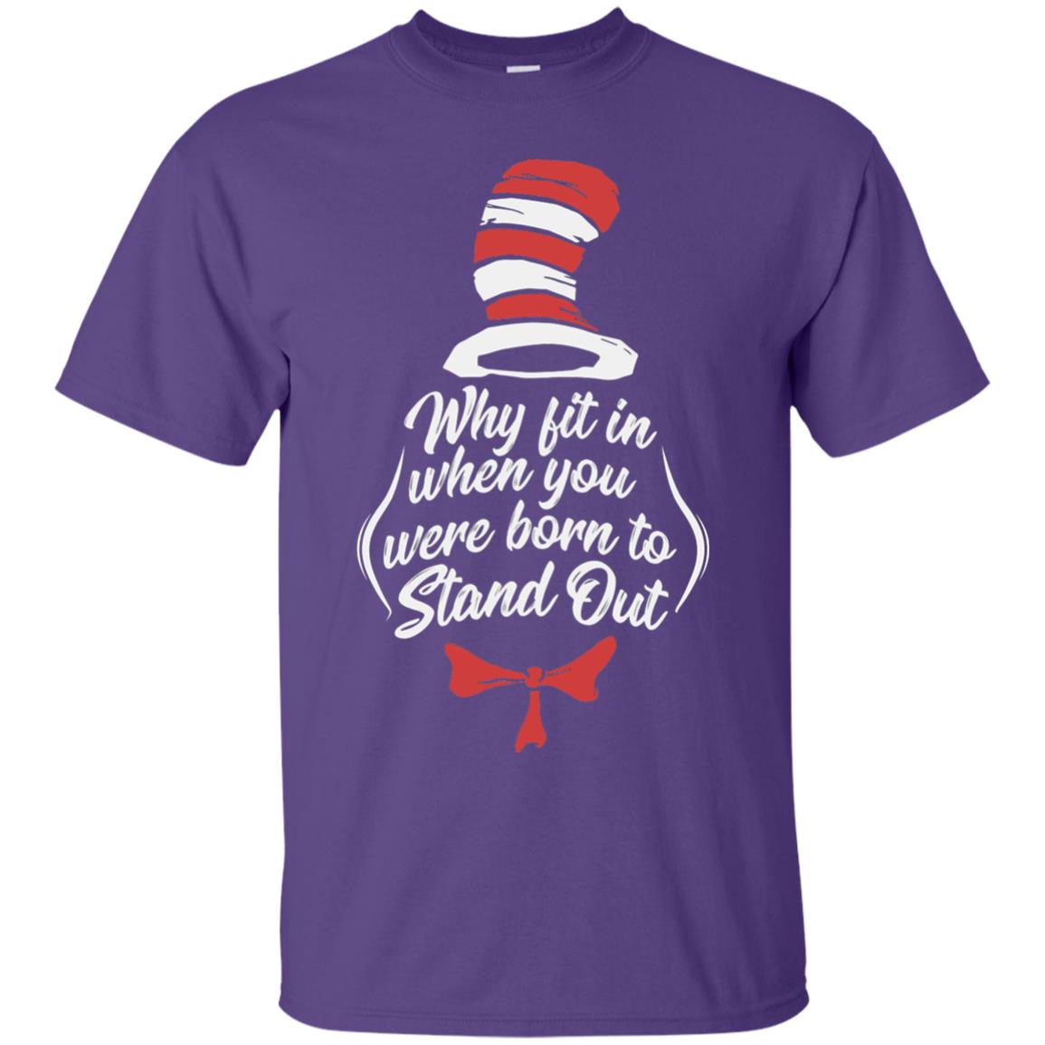Why Fit In When You Were Born To Stand Out Teacher T-shirt Purple