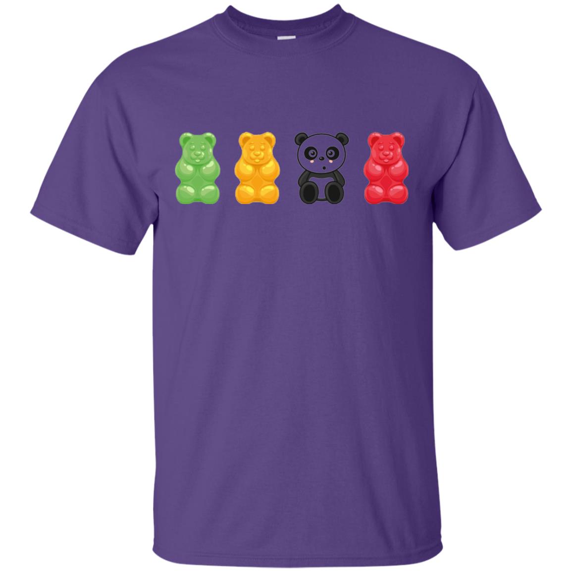 Bear Lover T-shirt Cute Panda Candy Bear Purple