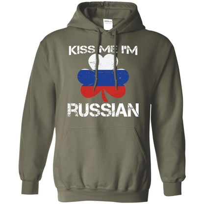 Kiss Me Russian Distressed St. Patrick_s Day 2018 T-shirt Military Green