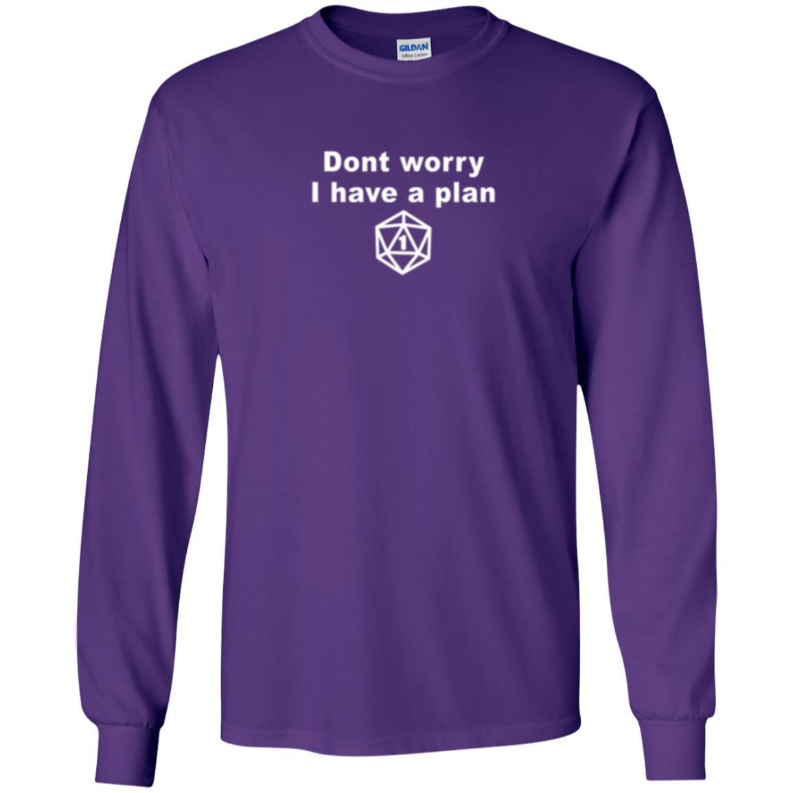 Gamer T-shirt Don_t Worry I Have A Plan Purple