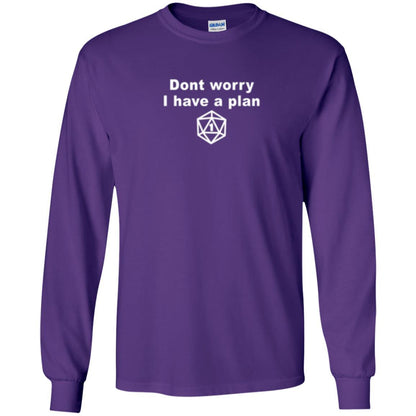 Gamer T-shirt Don_t Worry I Have A Plan Purple