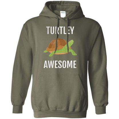 Turtle T-shirt Turtley Awesome Military Green
