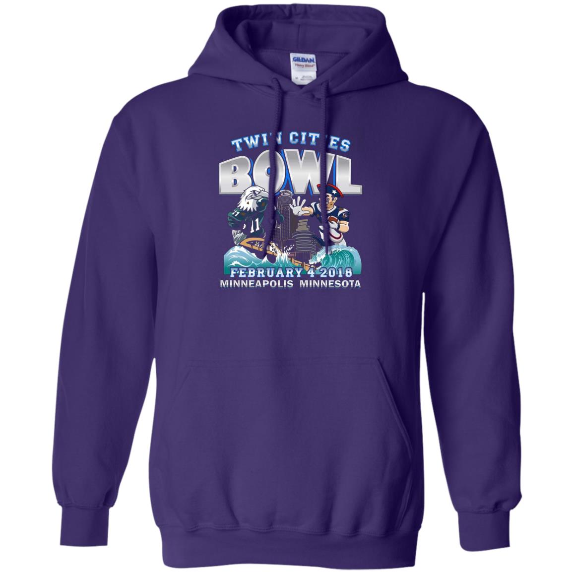 Football Lover T-shirt Twin Cities Bowl Purple