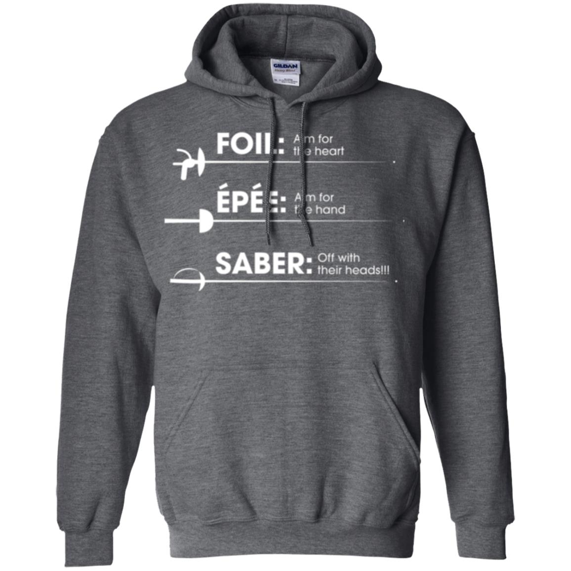 Fencing T-shirt Foil Saber Definition Dark Heather