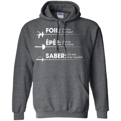 Fencing T-shirt Foil Saber Definition Dark Heather