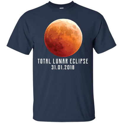 Total Lunar Eclipse Shirt 2018 Astronomy Gift Blood Moon Navy