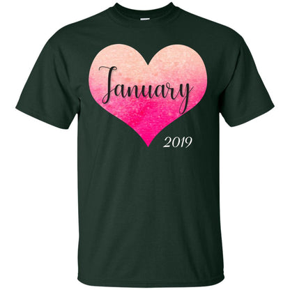 Pregnancy Reveal Announcement Party January 2019 Shirt Forest