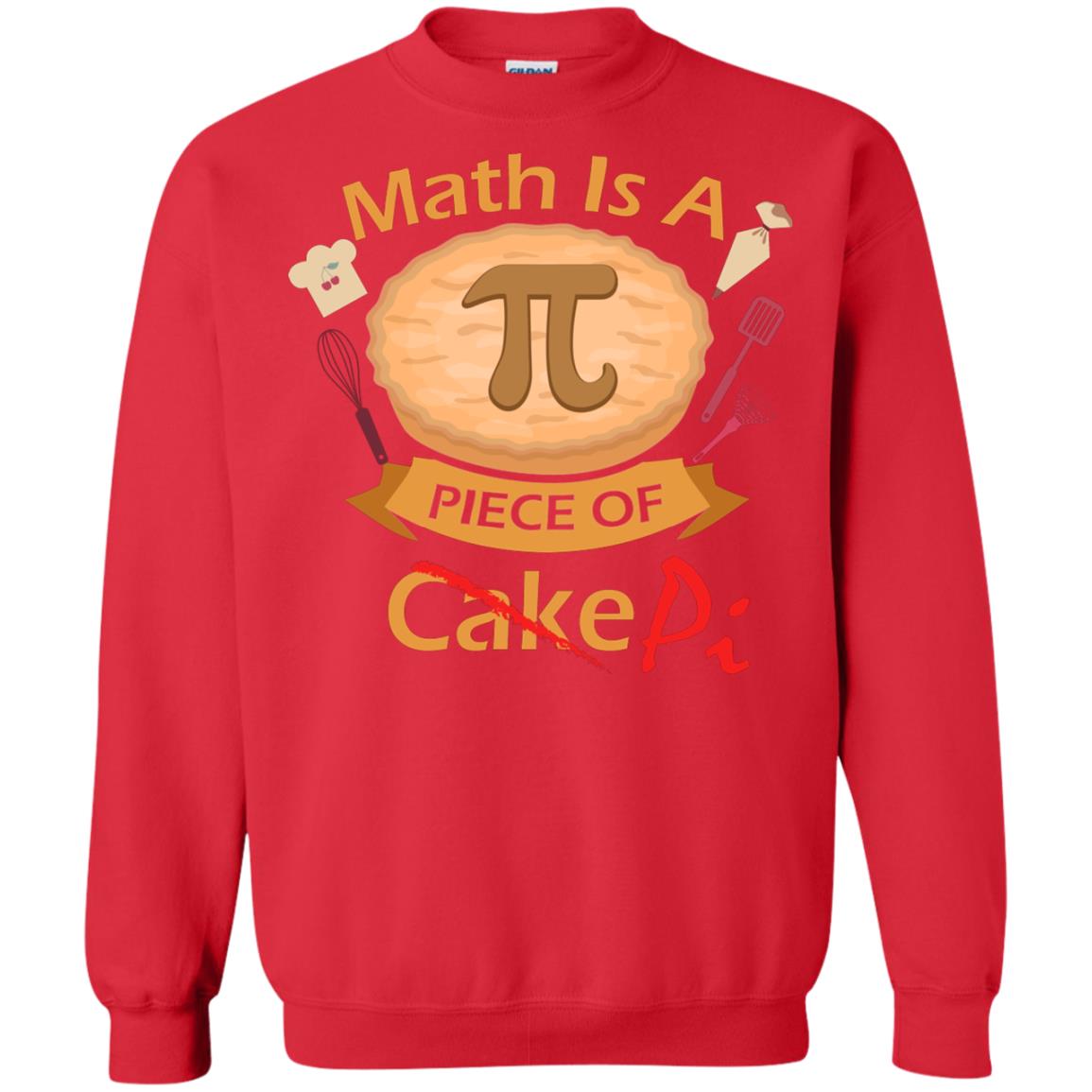 Math Is A Piece Of Pi Funny Pi Day T-shirt For Math Lover Red