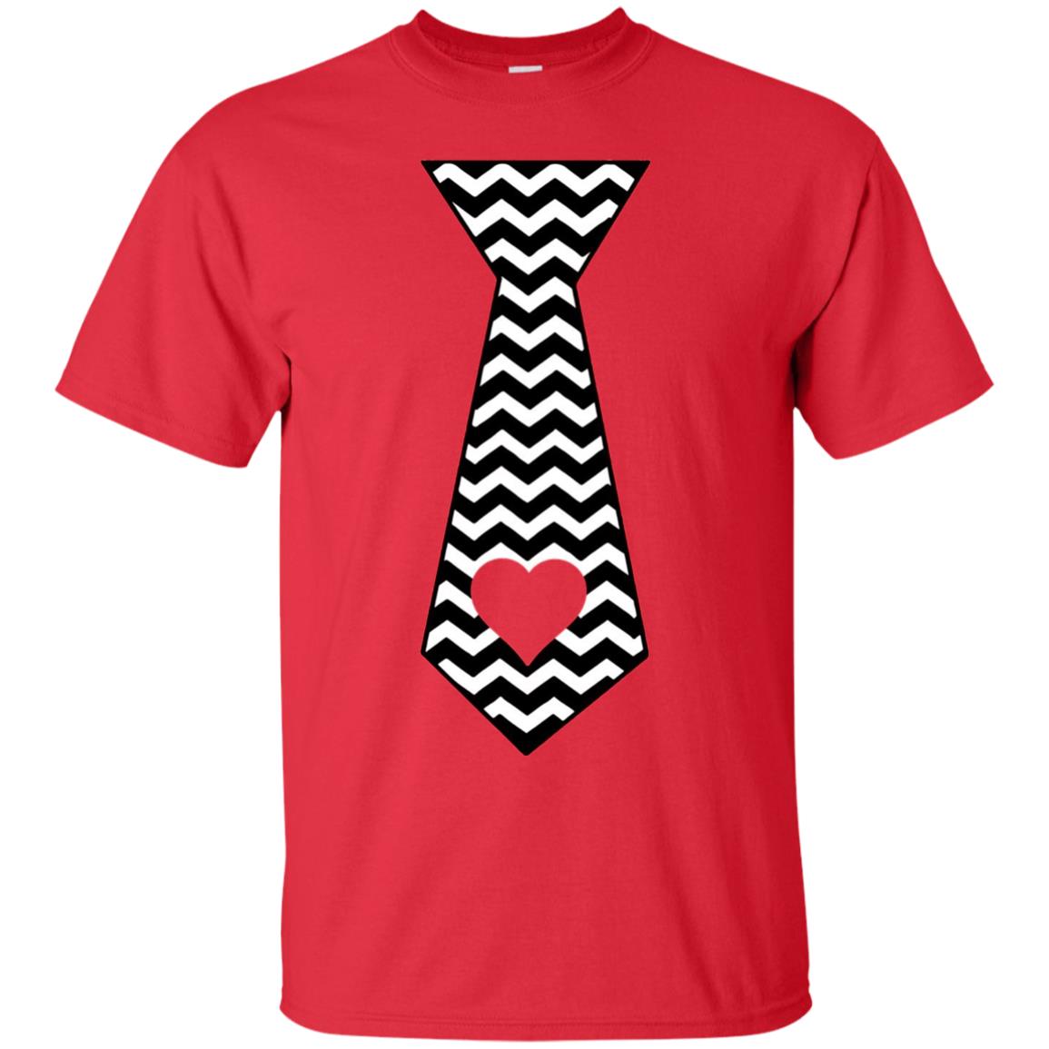 Valentines Day T-shirt Tie Heart Red