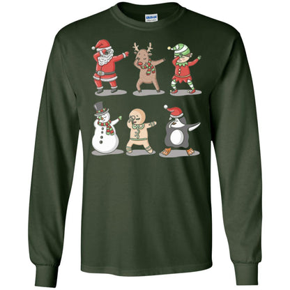 Christmas T-shirt Dabbing Santa Ugly Sweater Forest Green