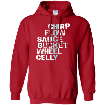 Eat Sleep Hockey Flow Celly Sauce Bucket Flow Wheel Shirt Red