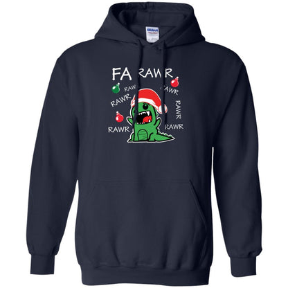 Christmas T-shirt Dinosaur Fa Rawr Navy