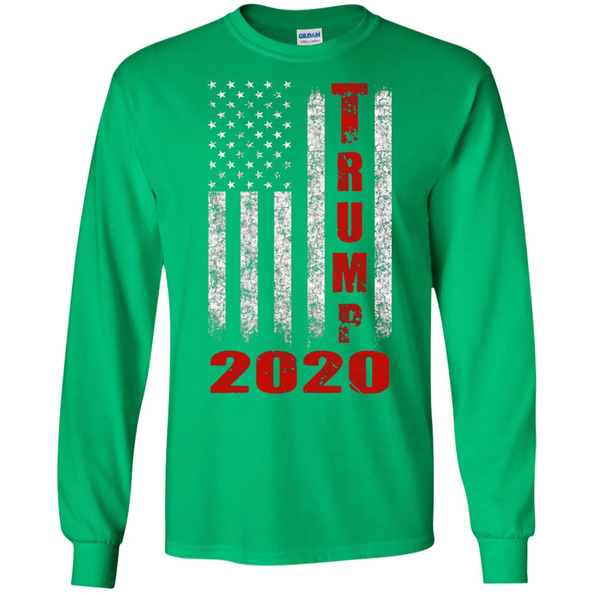 American Flag Vintage Design Trump 2020 T-shirt Irish Green
