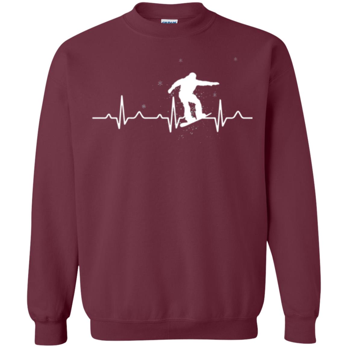 Heartbeat Snowboarding T-shirt Maroon