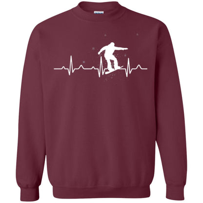 Heartbeat Snowboarding T-shirt Maroon