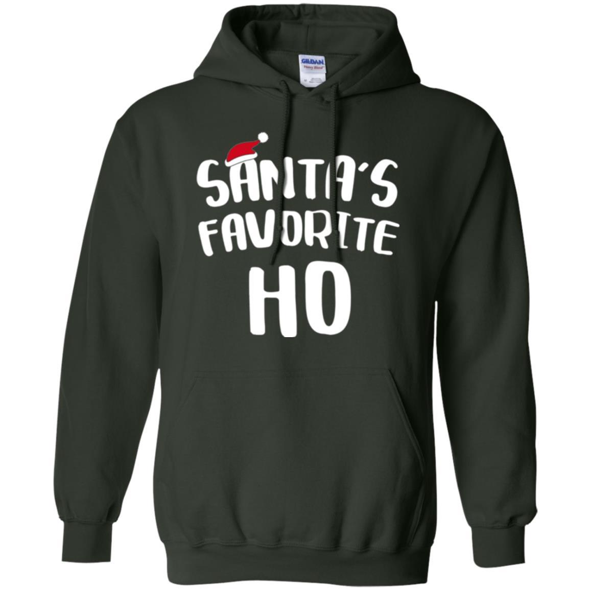 Christmas T-shirt Santa's Favorite Ho T-shirt Forest Green