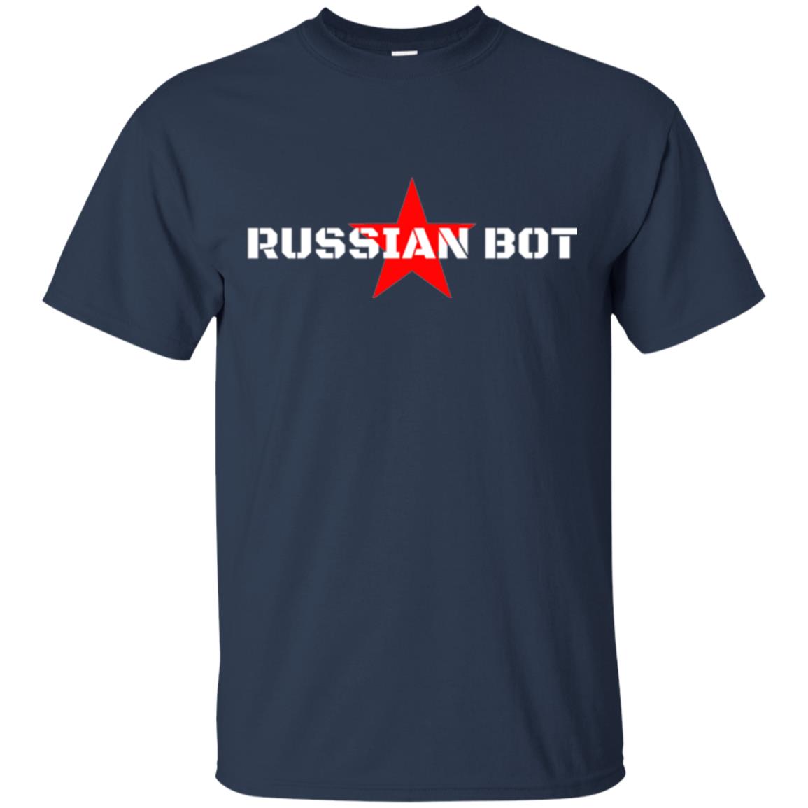 Political T-shirt Russian Bot Star T-shirt Navy