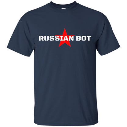 Political T-shirt Russian Bot Star T-shirt Navy