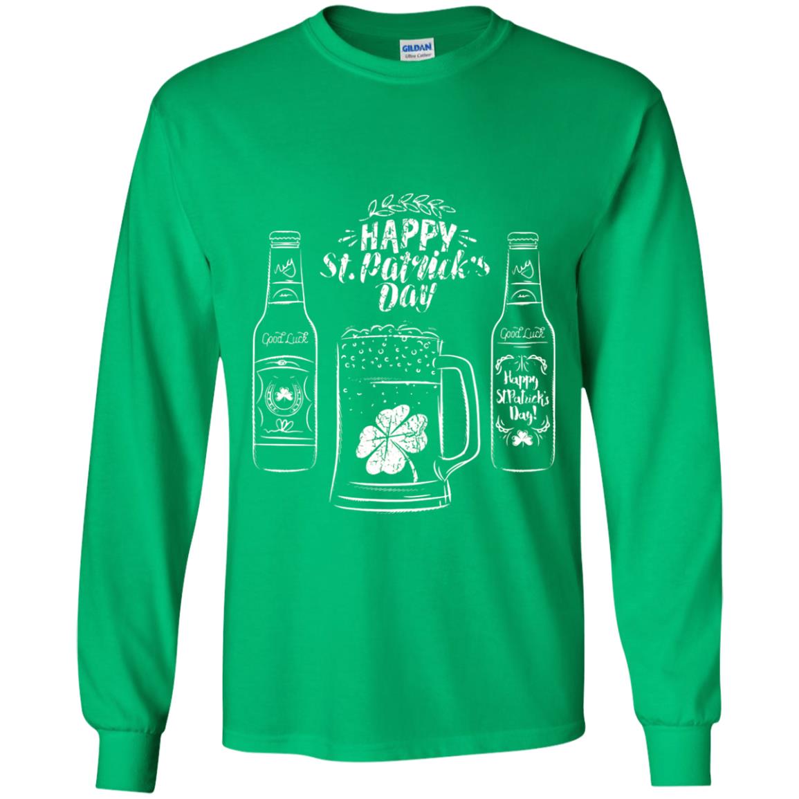 Happy St. Patrick_s Day Drinking Beer St Patrick_s Day T-shirt Irish Green