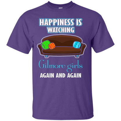 Happiness Is Watching Gilmore Girls Again And Again Shirt Purple