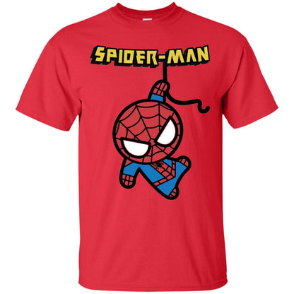 Spider-man Hanging Cute Kawaii Premium T-shirt Red