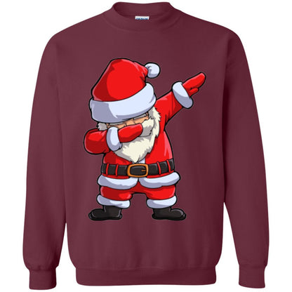 Christmas T-shirt Dabbing Santa Claus Maroon