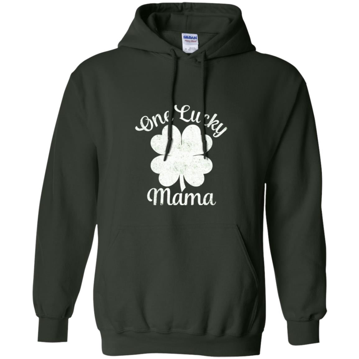 One Lucky Shamrock Mama St. Patrick's Day T-shirt Forest Green