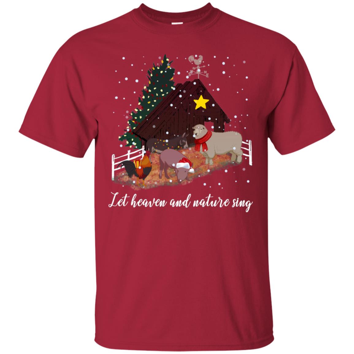 Let Heaven And Nature Sing Farming Farmer X-mas Gift Shirt Cardinal