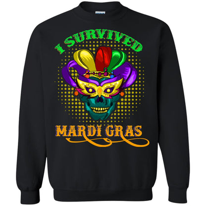 I Survived Mardi Gras Shirt Black