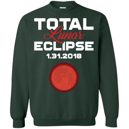Eclipse January 31st 2018 Total Lunar Eclipse T-shirt Blood Moon Forest Green