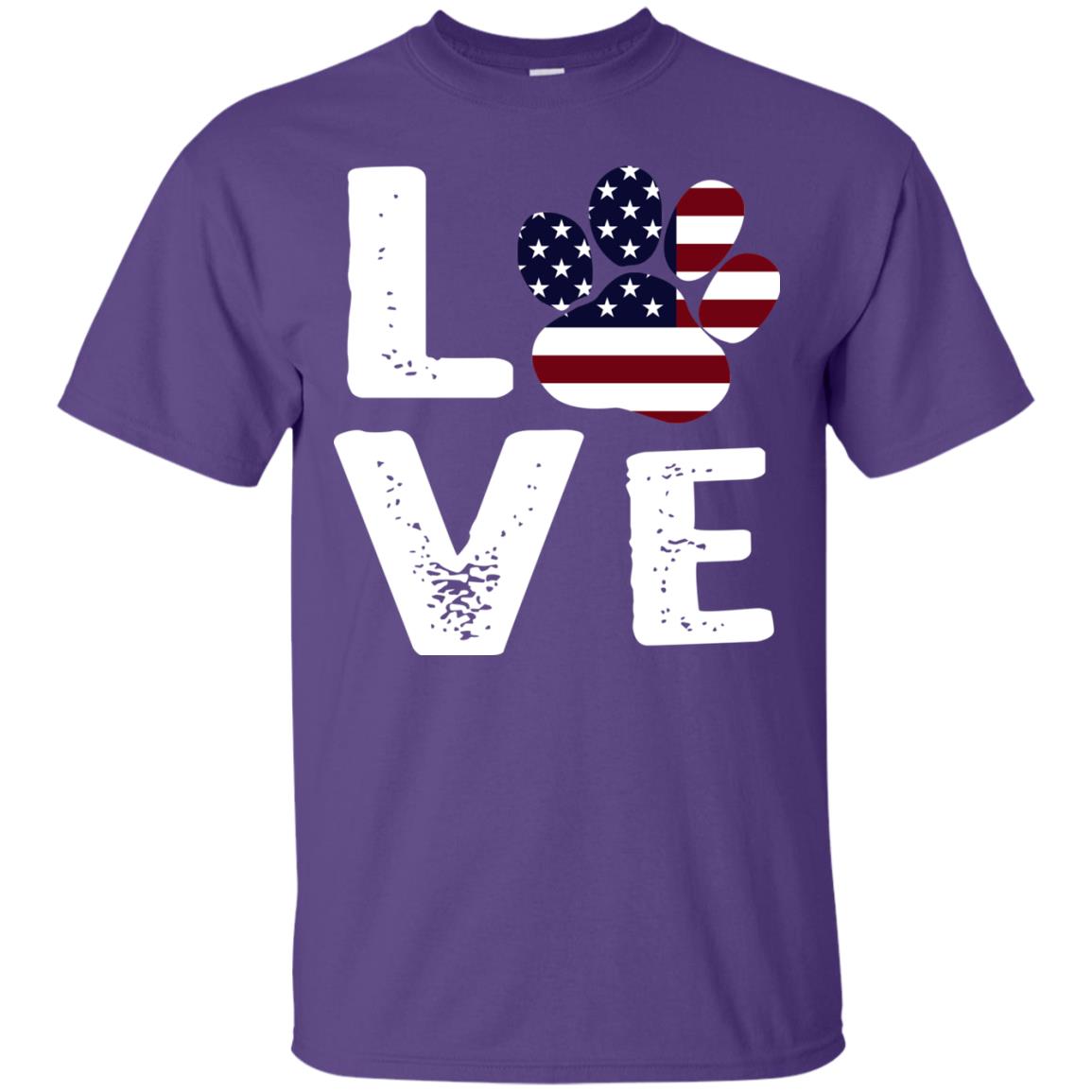 Love Dog Paw Shirt Purple