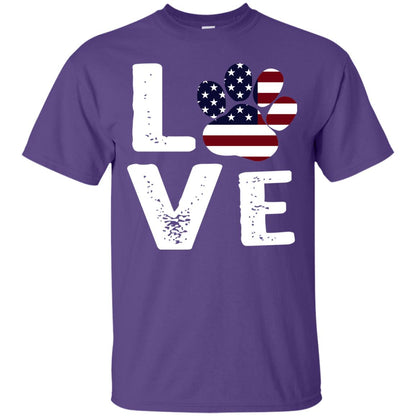 Love Dog Paw Shirt Purple