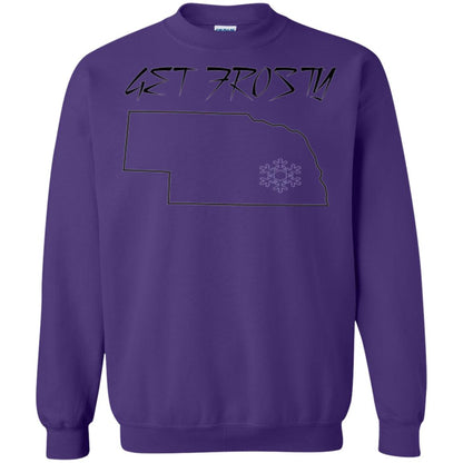 Christmas T-shirt Get Frosty Nebraska Football Purple