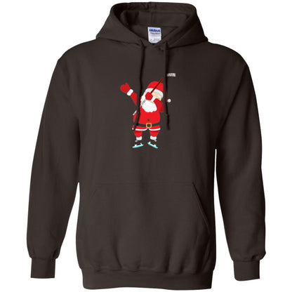 Christmas T-shirt Santa Claus Dabbing Hockey Dark Chocolate