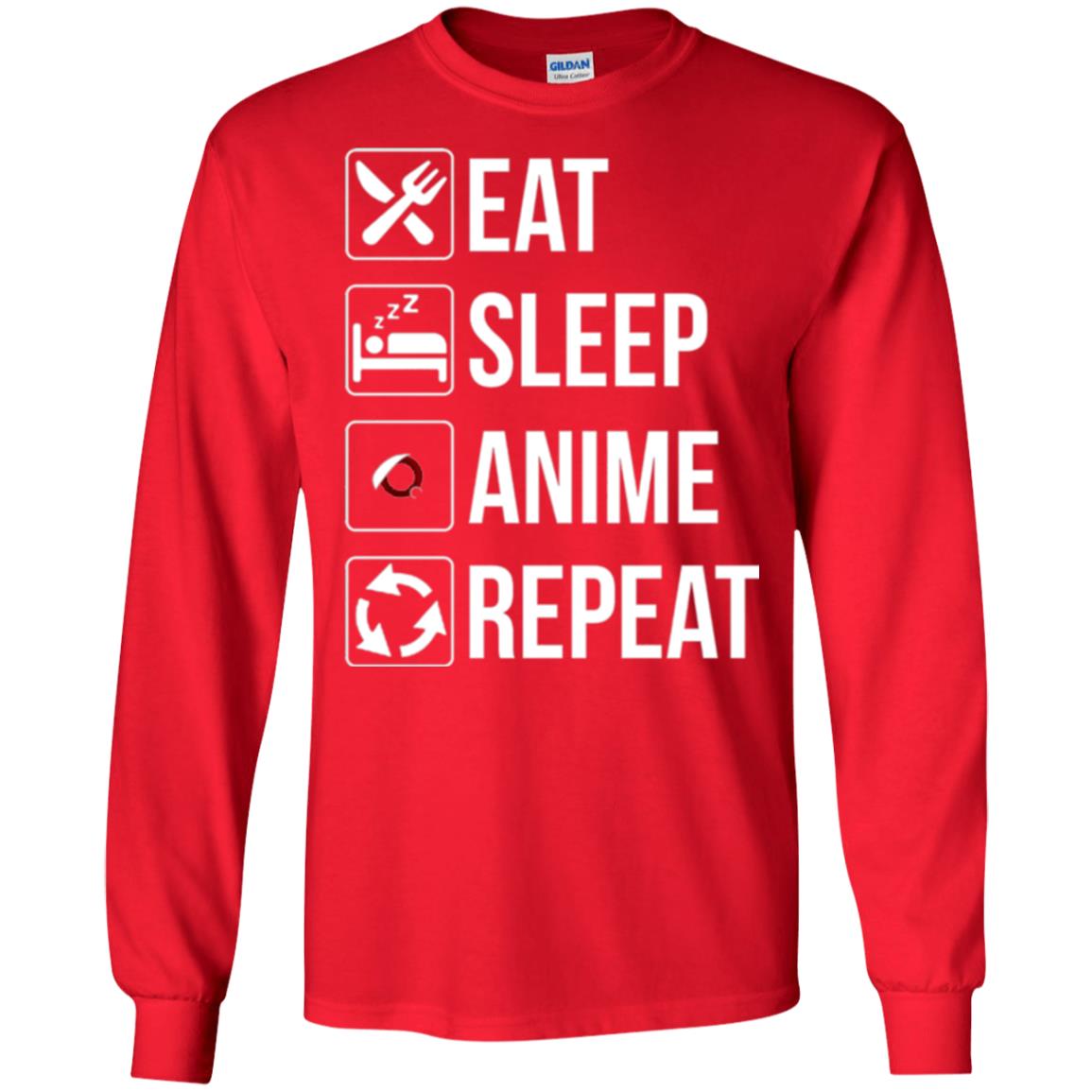 Anime Lovers T-shirt Eat Sleep Anime Repeat