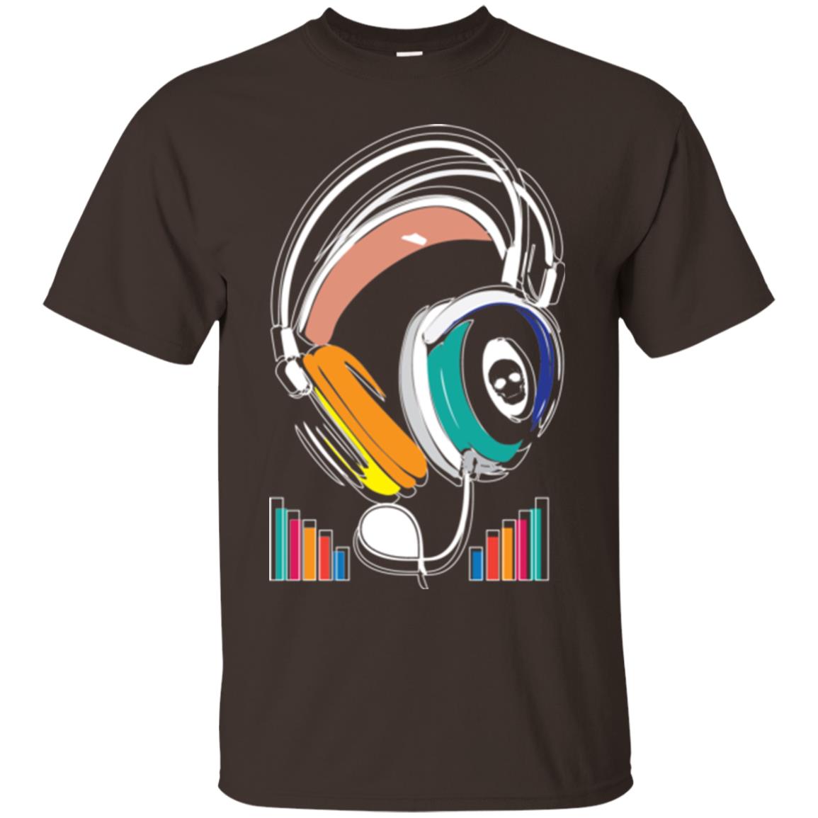 Music Lover T-shirt Sound Activated Glow Dark Chocolate