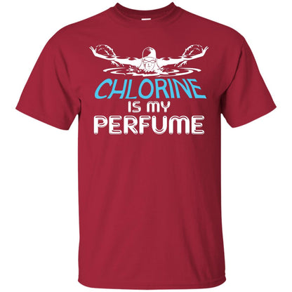Swimmer T-shirt Chlorine Is My Perfume Cardinal