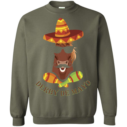 Derby De Mayo Kentucky Horse Race Sombrero Mexican T-shirt Military Green