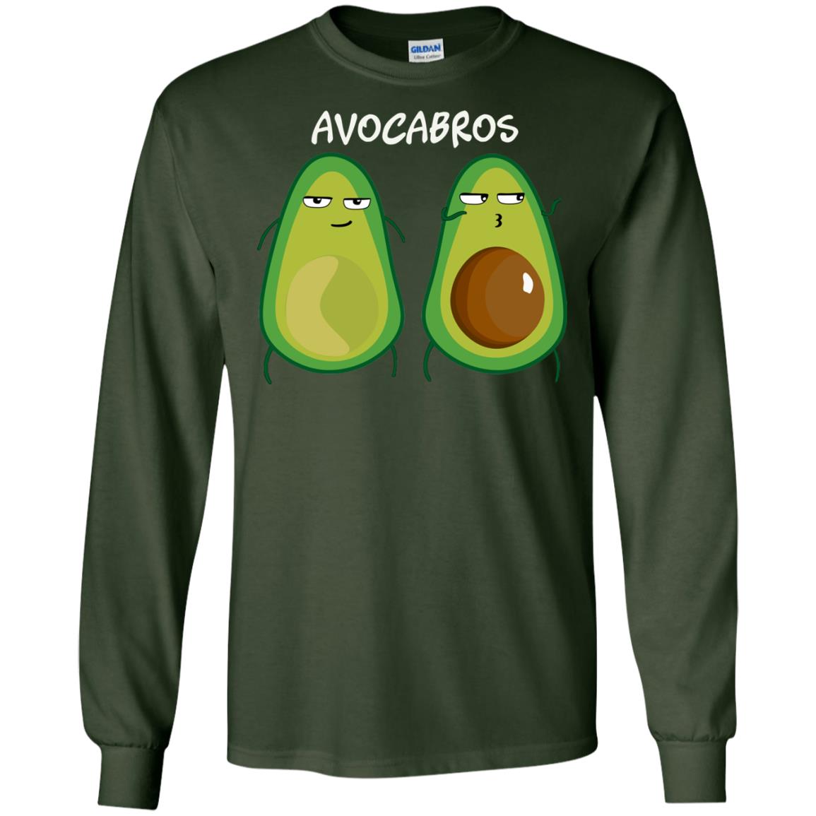 Funny Avocado T-shirt For Bros And Vegans Forest Green