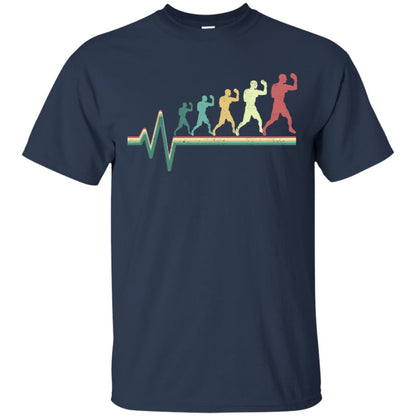 Boxing Heartbeat Boxer Gift Shirt Navy