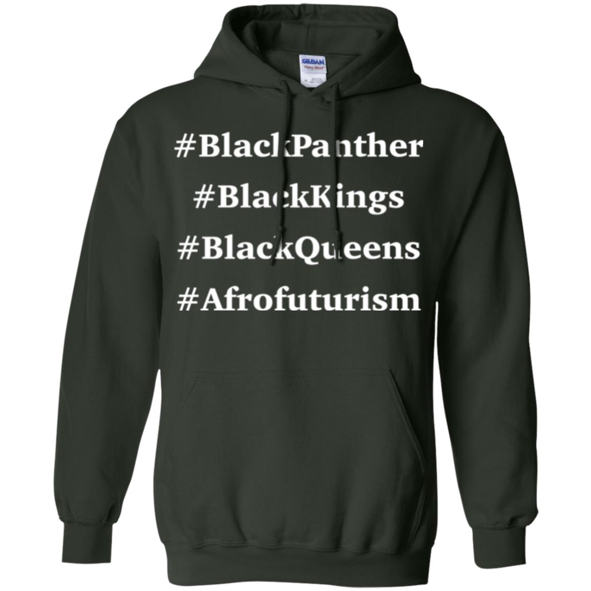 Black Panther Black Kings Black Queens Afrofuturism T-shirt Forest Green