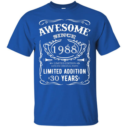 Awesome Since 1988 Limited Addition 30 Years 30th Birthday T-shirt Royal