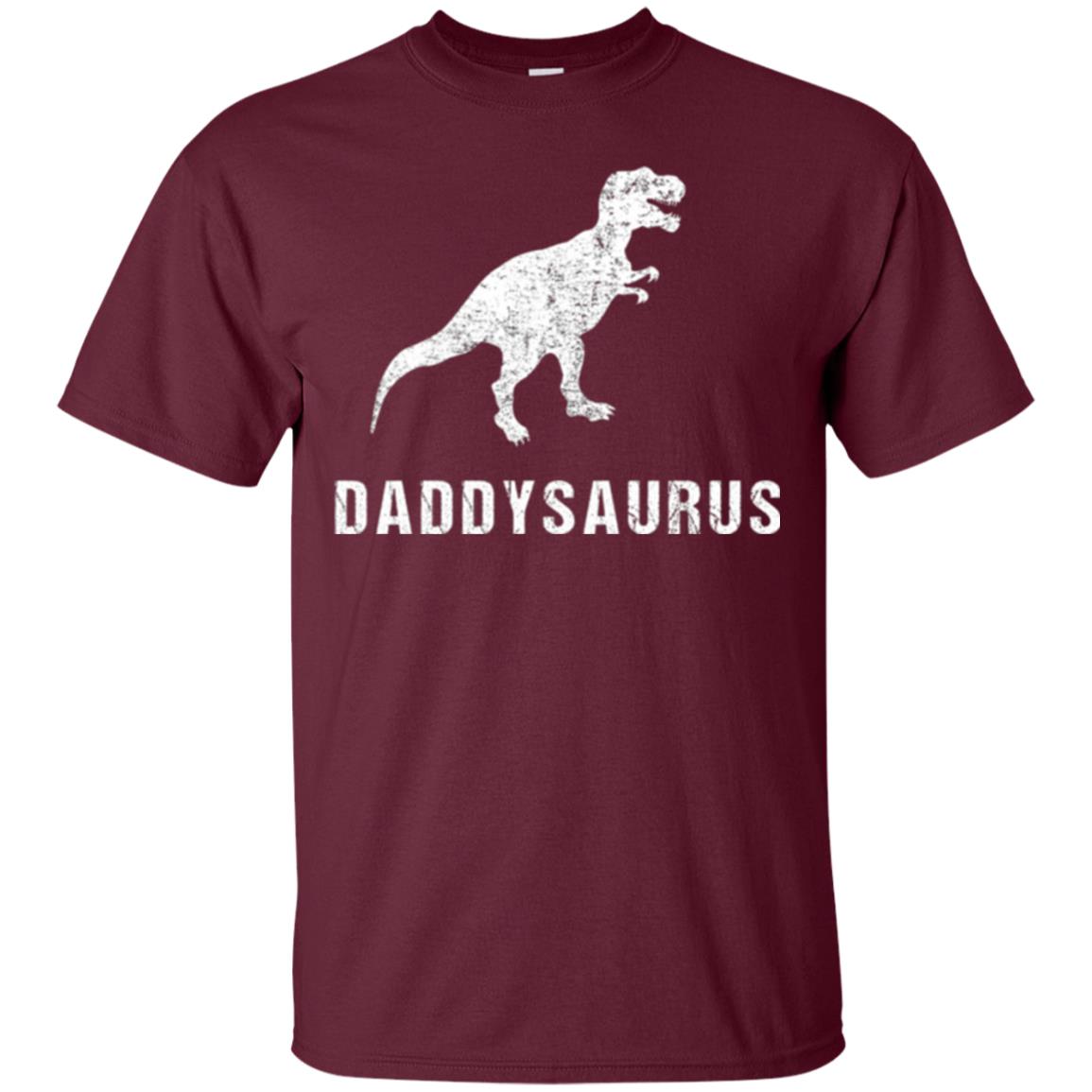 Dad T-shirt Daddysaurus Maroon