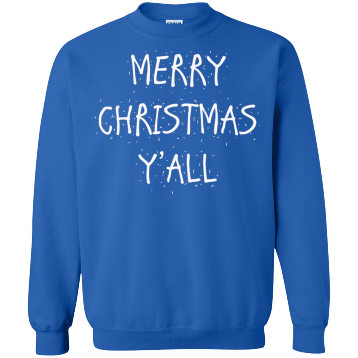 Christmas T-shirt Merry Christmas Y_all Royal