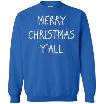Christmas T-shirt Merry Christmas Y_all Royal