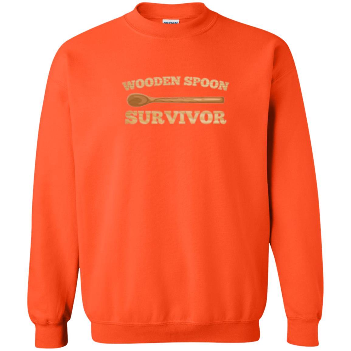 Sarcastic T-shirt Wooden Spoon Survivor T-shirt Orange