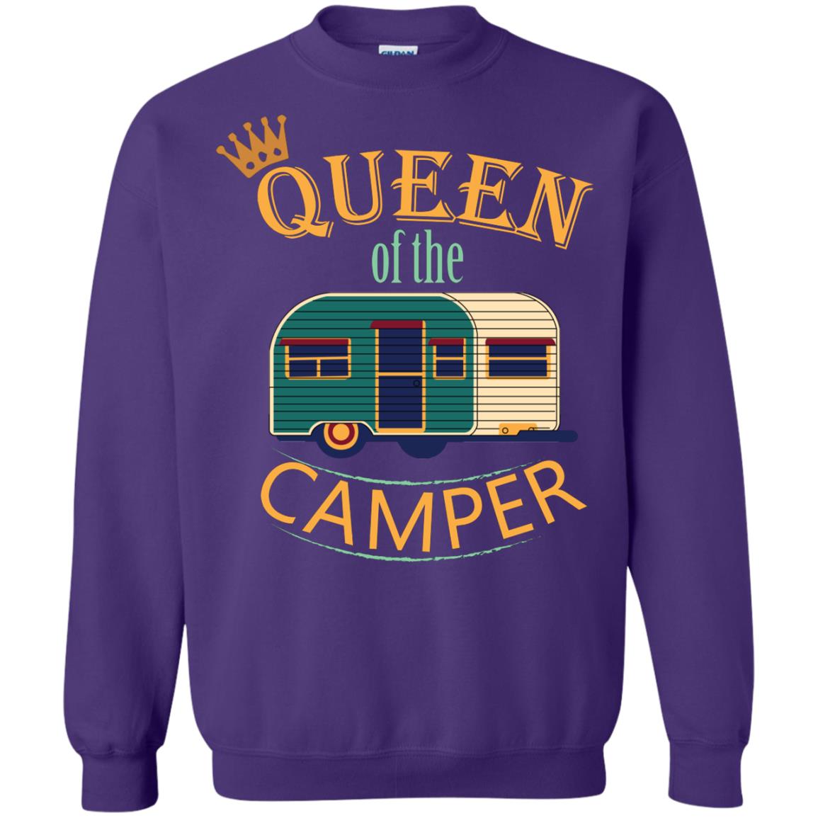 Queen Of The Camper Camping Lover Shirt Purple
