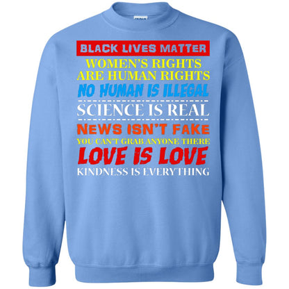 Black Lives Matter Womens Rights Are Human Rights Carolina Blue